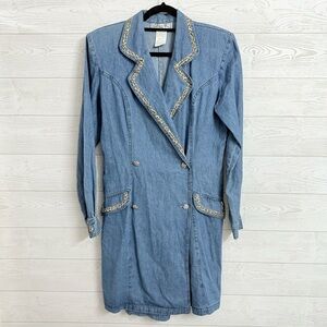 D. Frank Vintage 90’s Women’s Denim Skort Romper Dress. Size 10